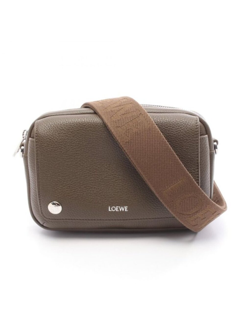 Loewe Shoulder Bag Pebble Small Burgundy Leather